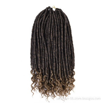 Goddess crochet  Hip-Hop Braiding Hair Wholesale Best Cheap faux locs Hair soft dread braids styles crochet hair  afro kinky